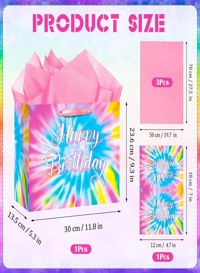 Woosytoo Tie Dye Birthday Decorations Tie Dye Party Gift Bags Tie Dye Camouflage Paper Bags Colorful Rainbow Paper Goodie Candy Treat Bags for Tie Dye Birthday Retro Party Favors Supplies - Image 2